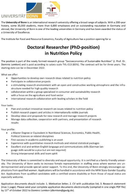 <a href="/AgEconMeet/">AgEconMeet</a> #JobAlert #jobsearch #PhDposition #postdocposition #postdocjobs  #behaviour #Food