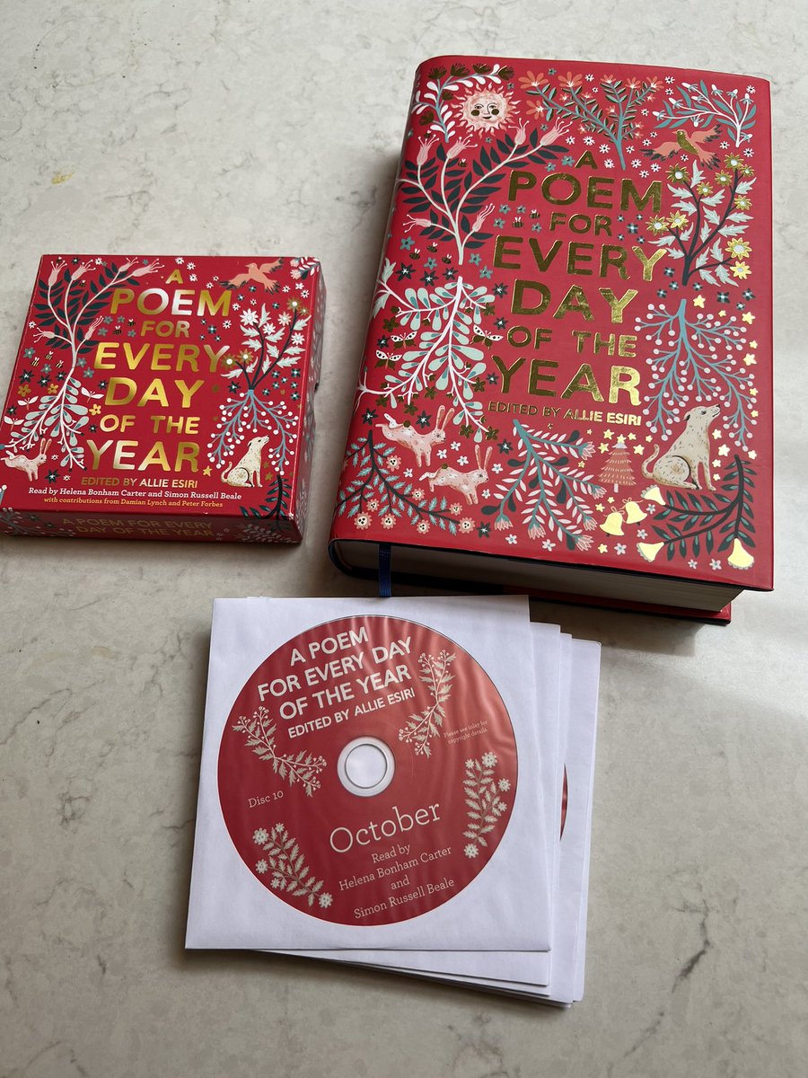 AllieEsiri's tweet image. 📚GIVEAWAY ALERT📚

For National Poetry Day, win
📕A POEM FOR EVERY DAY OF THE YEAR📕
 plus a box set of CDs

Also signed by HELENA BONHAM CARTER &amp;amp; SIMON RUSSELL BEALE, who read the poems – brilliantly!

#bookbloggers #edutwitter #teachers #readers  
Follow+RT 
UK 
Ends Oct 8