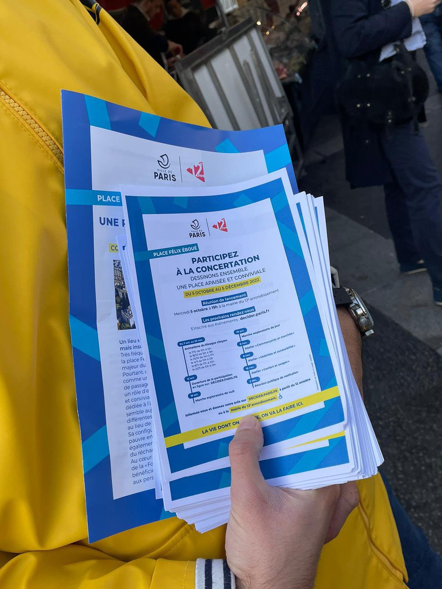 JeanLucRomero's tweet photo. Rencontre avec les usagers du marché #Daumesnil pour évoquer le réaménagement de la place Félix Eboué ! 

Venez donner vos avis et faire le point sur les aménagements prévus, mercredi 5 octobre à la mairie de @Paris12 pour le lancement de la concertation ! https://t.co/yrB23J4wLw
