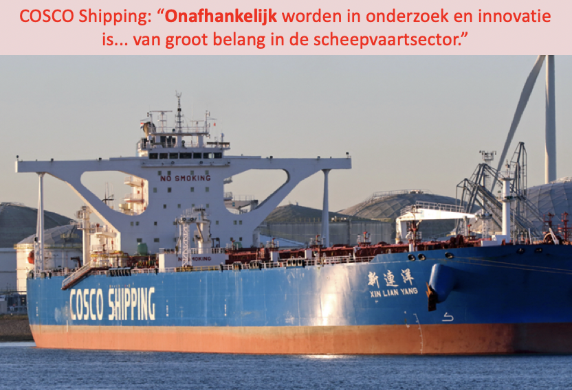 COSCO Shipping houdt niet van de vrije markt. Het hangt in grote mate af van staatskapitalisme,wil eigenlijk de Europese maritieme sector klein krijgen en wil onze technologie gebruiken om er later zelf onafhankelijk van te worden.