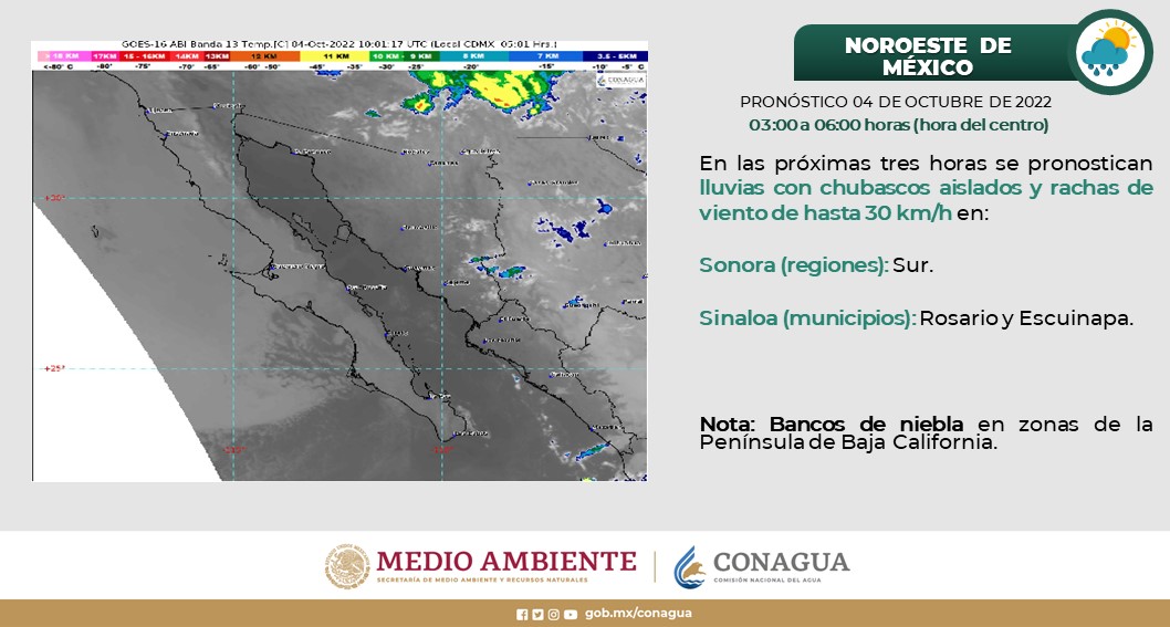 conagua_clima's tweet photo. Se pronostican #Chubascos, #DescargasEléctricas y #Rachas de #Viento de 40 km/h en el noroeste y norte de #México https://t.co/25pWBWWKpx