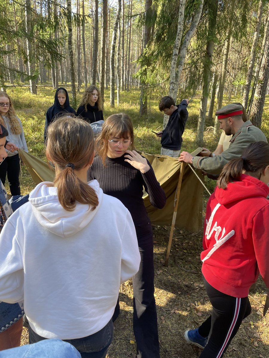 MKells's tweet photo. #loveisriga students re enact history at #bootcamp today in the #Kemeri national park. #outdoored #contextual #learningwhiledoing https://t.co/CzztkqDTB8
