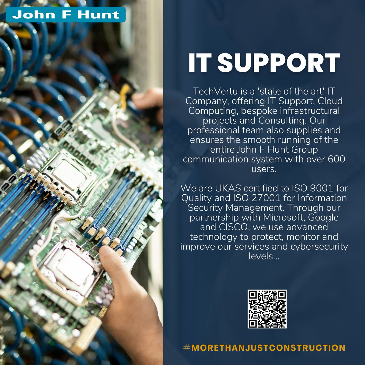 JohnFHunt_Group's tweet photo. The John F Hunt Group is #MoreThanJustConstruction🙌🏻
Scan the QR code or click the following link to learn more about TechVertu: https://t.co/qnqYaivPoL
#johnfhunt #johnfhuntgroup #techvertu #itsupport #itprovider #cybersecurity #itservices #telecoms #cctv #printerservices https://t.co/f3xYO56yXi