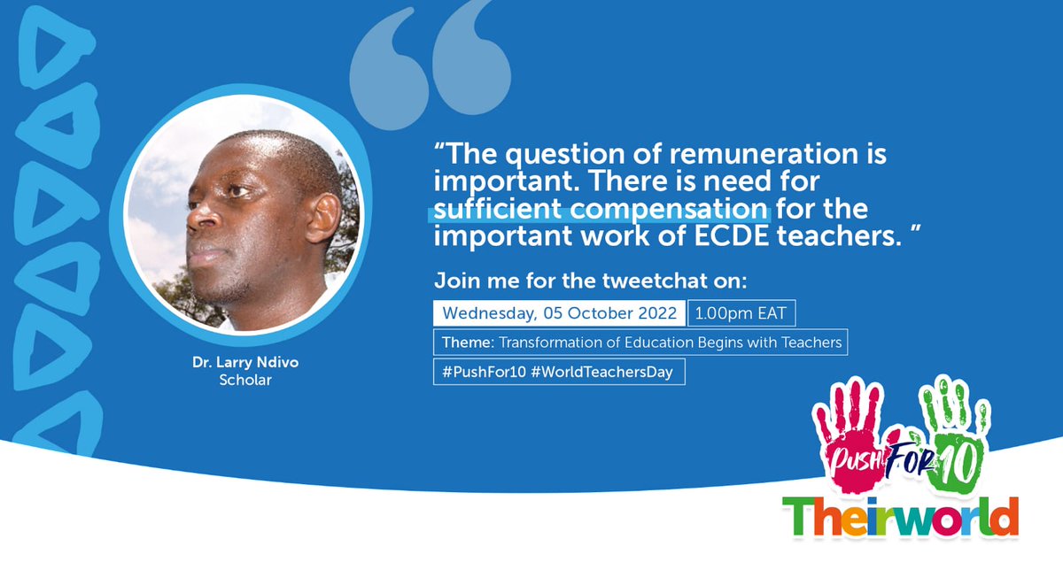 AliceKidong's tweet photo. Join us tomorrow at 1pm for this important conversation. #pushfor10 #WorldTeachersDay
@LarryNdivo @Wamathai @Sharon_Baranga @Sharon_Momanyi @LivestreaMke @Pancwise 
@theirworld @justinvanfleet https://t.co/em53dERTPl