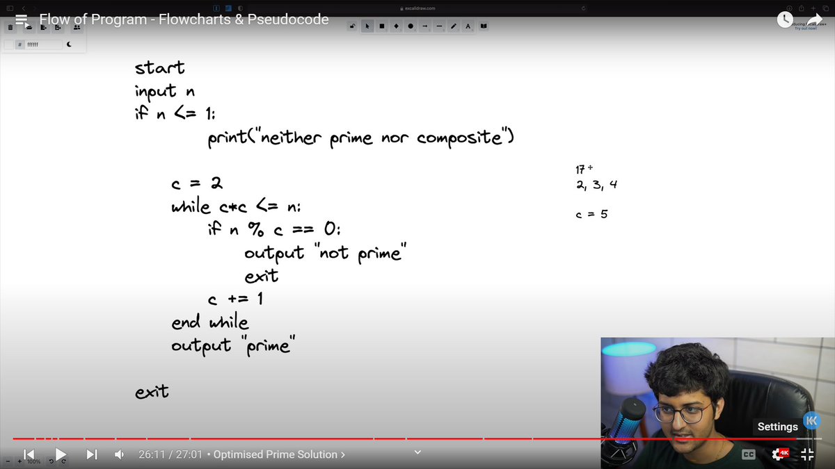 Day2 Flowcharts &amp; pseudocode.
#100daysofcoding #DSAwithkunal
Literally enjoying the learning with <a href="/kunalstwt/">Kunal Kushwaha</a> 🙃