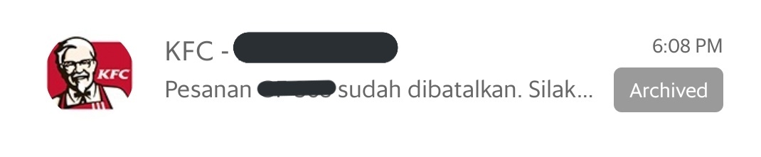 CindySuherman's tweet photo. Jujur gatau ini pihak mana yang cancel, entah @GrabID atau @KFCINDONESIA. Tapi tanpa kejelasan tiba-tiba di cancel padahal udah nunggu 2 jam dan selama 2 jam pun tidak ada konfirmasi dari manapun. Ngaco bgt jujur. https://t.co/D0zozXUbMD