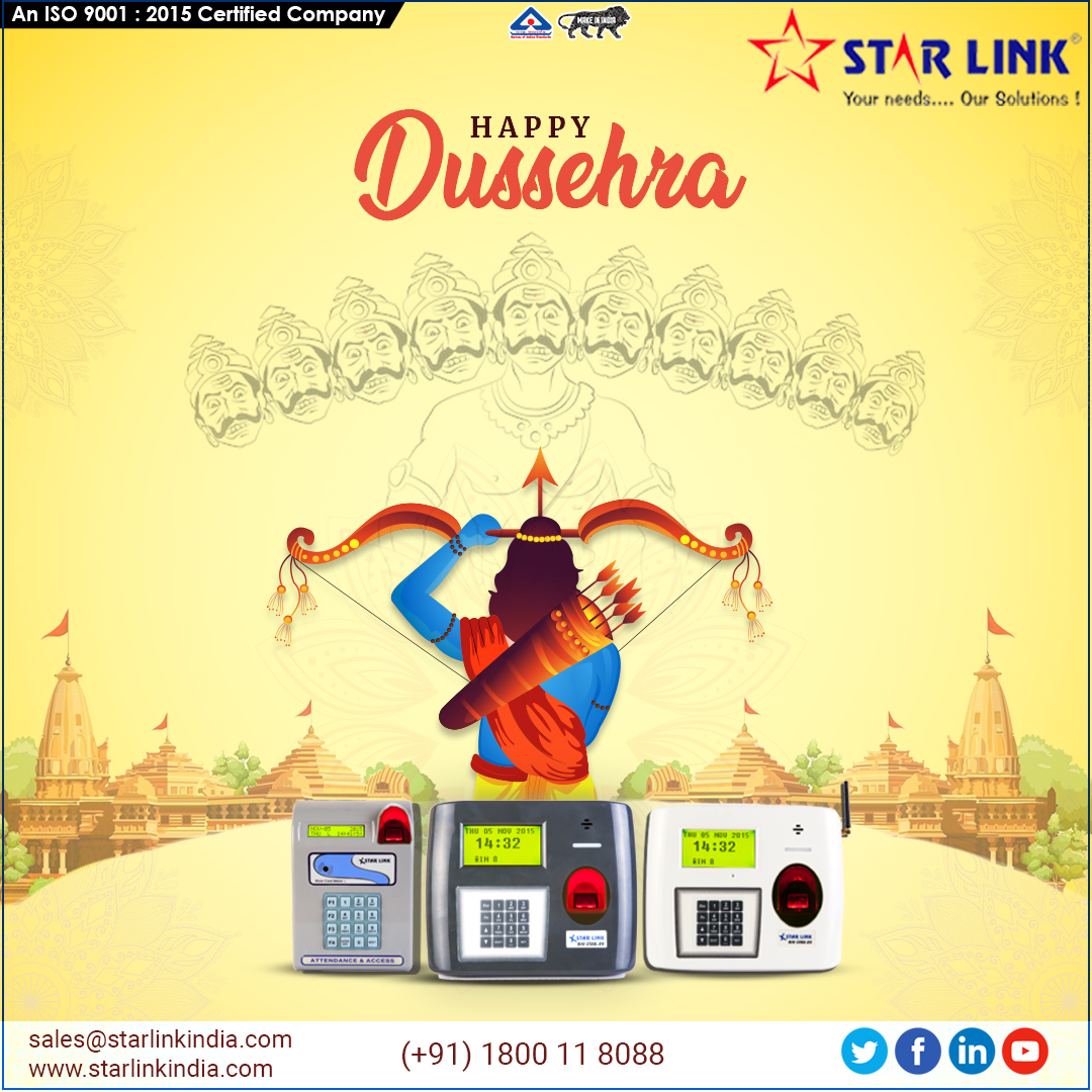starlinkindia's tweet photo. May Lord Rama keep lighting your path of success and may you achieve victory in every phase of life. Happy Dussehra From Star Link Team.
#HappyDussehra #Diwali #Dussehra2022 #Starlink #biometricdevices #managementsoftwares #India https://t.co/OW8cv9RTyE