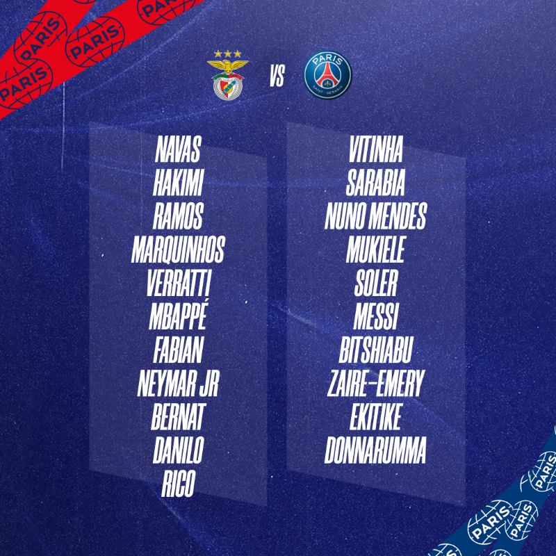 PSG_inside's tweet photo. 🆗📄 Le groupe pour le déplacement à Lisbonne. 🔴🔵

#UCL #SLBPSG