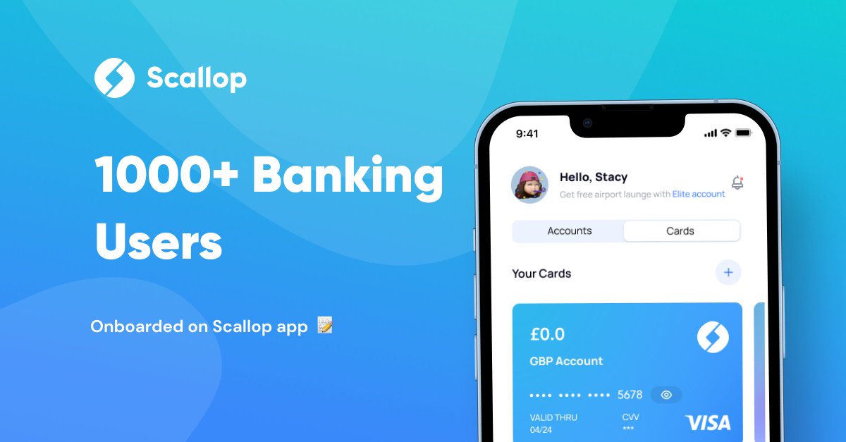 emoney_network's tweet photo. The secret to getting ahead is to BEGIN. 🙌

#Scallop is on it always! 🎯

We are thrilled to announce that the #ScallopApp now has crossed 1000 banking users! 🔥

The trajectory is only moving up &amp; high &amp; we are looking to onboard a generation of users!🚀Kudos to that!👏 https://t.co/UMUrss870v