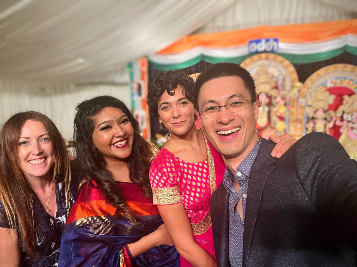 DrFerrettille's tweet photo. Celebrating Durga Puja with my paediatrics family! Thank you to the #RBBA for welcoming us 💚🤍🧡 #DurgaPuja2022 https://t.co/QGDT0TUpr6