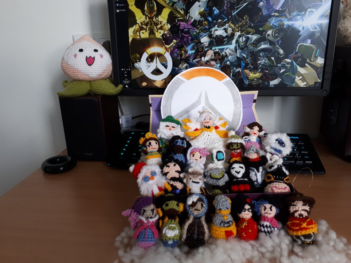 This is 2017-2020 fanart for Overwatch, which was a  part of my life since its first open beta. 
Pixelart, knitted pachimari, amigurumis, lego. Was so fun to make!
Many friends were made, many salt was provided🧂
Not hyped but ready for the second part.
#pixelart #overwatch