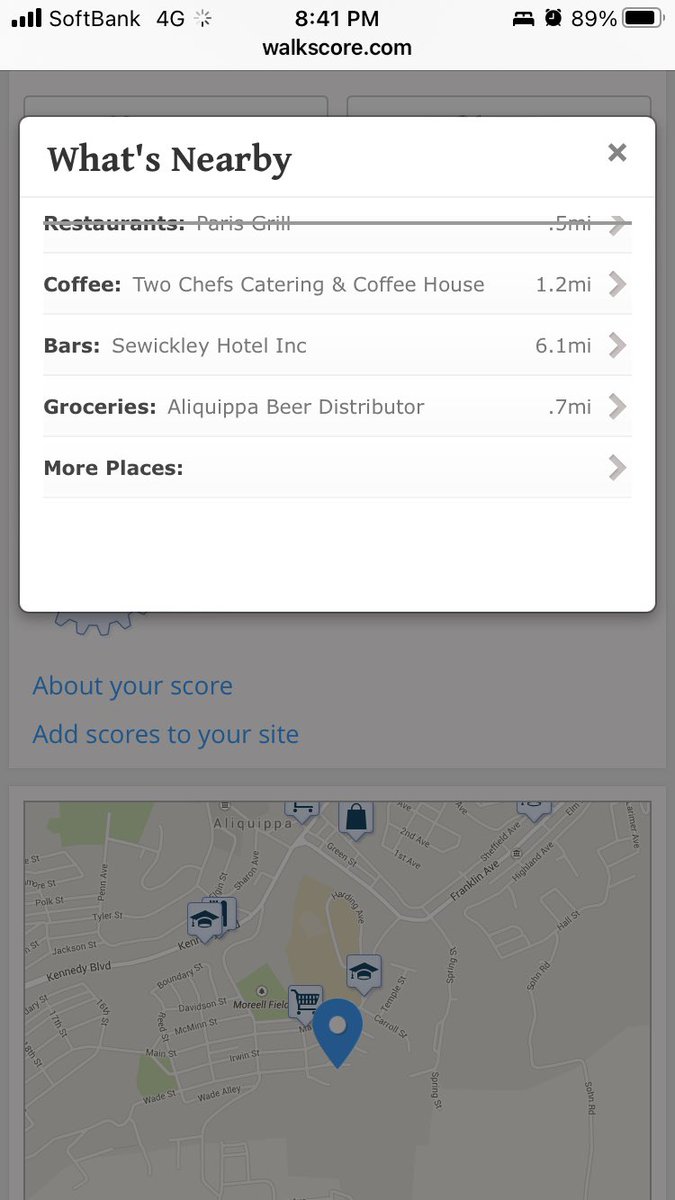 mightydefsensei's tweet photo. Update. I just looked at why it calculated that score and 😂😂😂 it considers the beer distributor a grocery store. https://t.co/NGK1oJcB5F