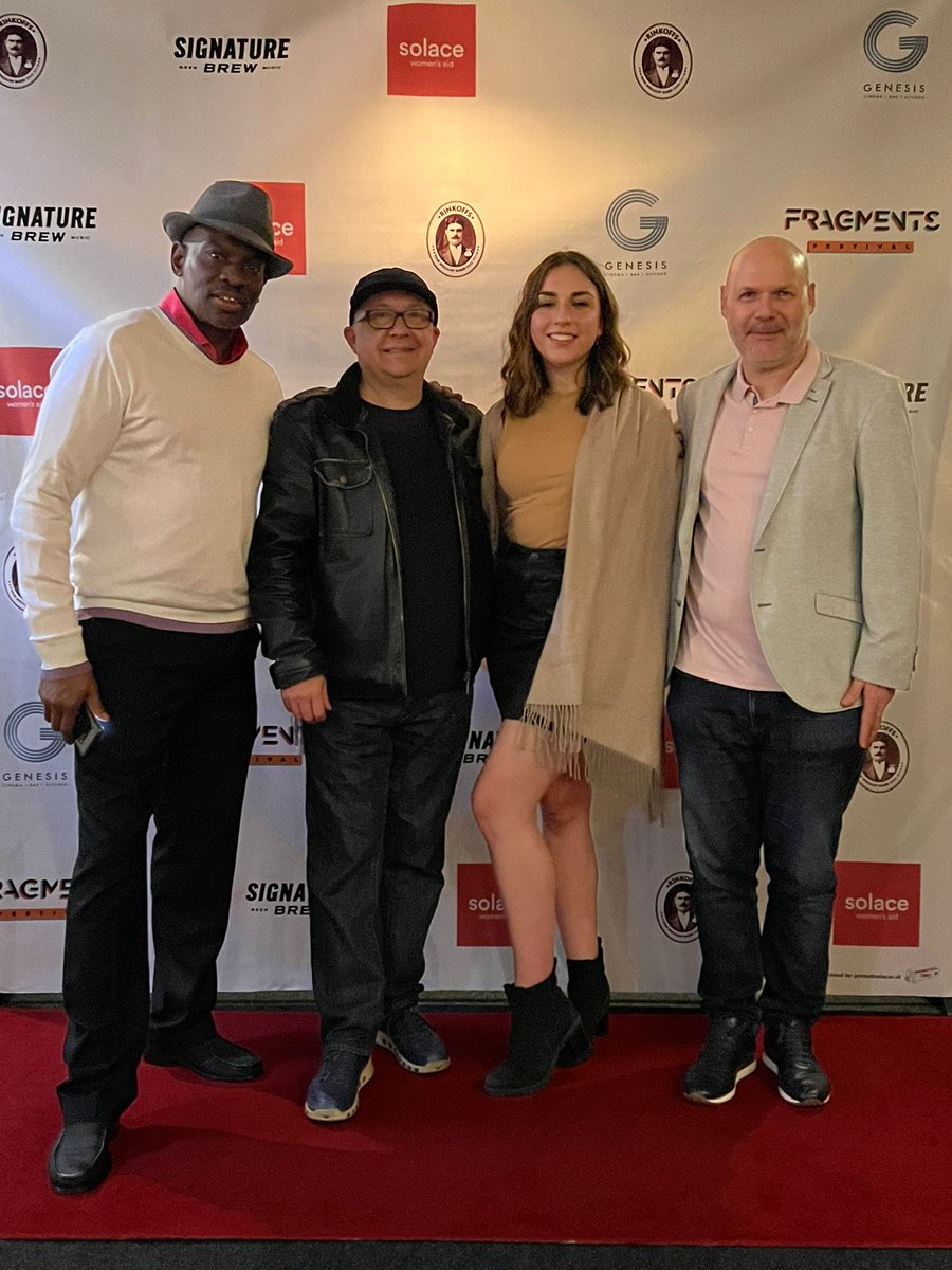 Kush_Online's tweet photo. @studio17movie Launch last Fri  @FragmentsFest @GenesisCinema Director Mark James, Exe-prod Warl Kabbai, Singer Hollie Stephenson &amp; #kushfilms CEO Marlon Palmer. This fab doc film now comes to a cinema  near you in Lon, Sheffield, Leeds, Brum, Scotland &amp; Ireland. https://t.co/Soo7p4vxji