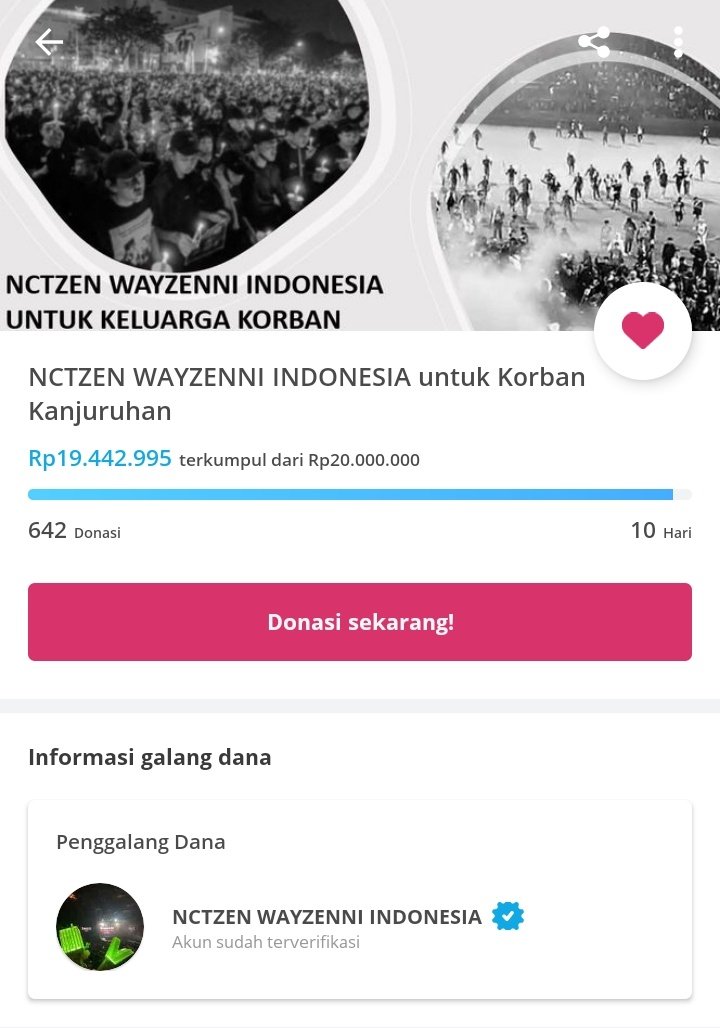 nctyzenbase's tweet photo. Hai Orang Baik, 

Pertama, kami dari NCTZEN WAYZENNI INDONESIA mengucapkan duka cita mendalam atas korban meninggal dunia di Stadion Kanjuruhan. Sebagai bentuk empati &amp; solidaritas, kami mengajak teman2 semua untuk ikut mengulurkan bantuan bagi keluarga korban tragedi Kanjuruhan. https://t.co/7sVz28YgpD