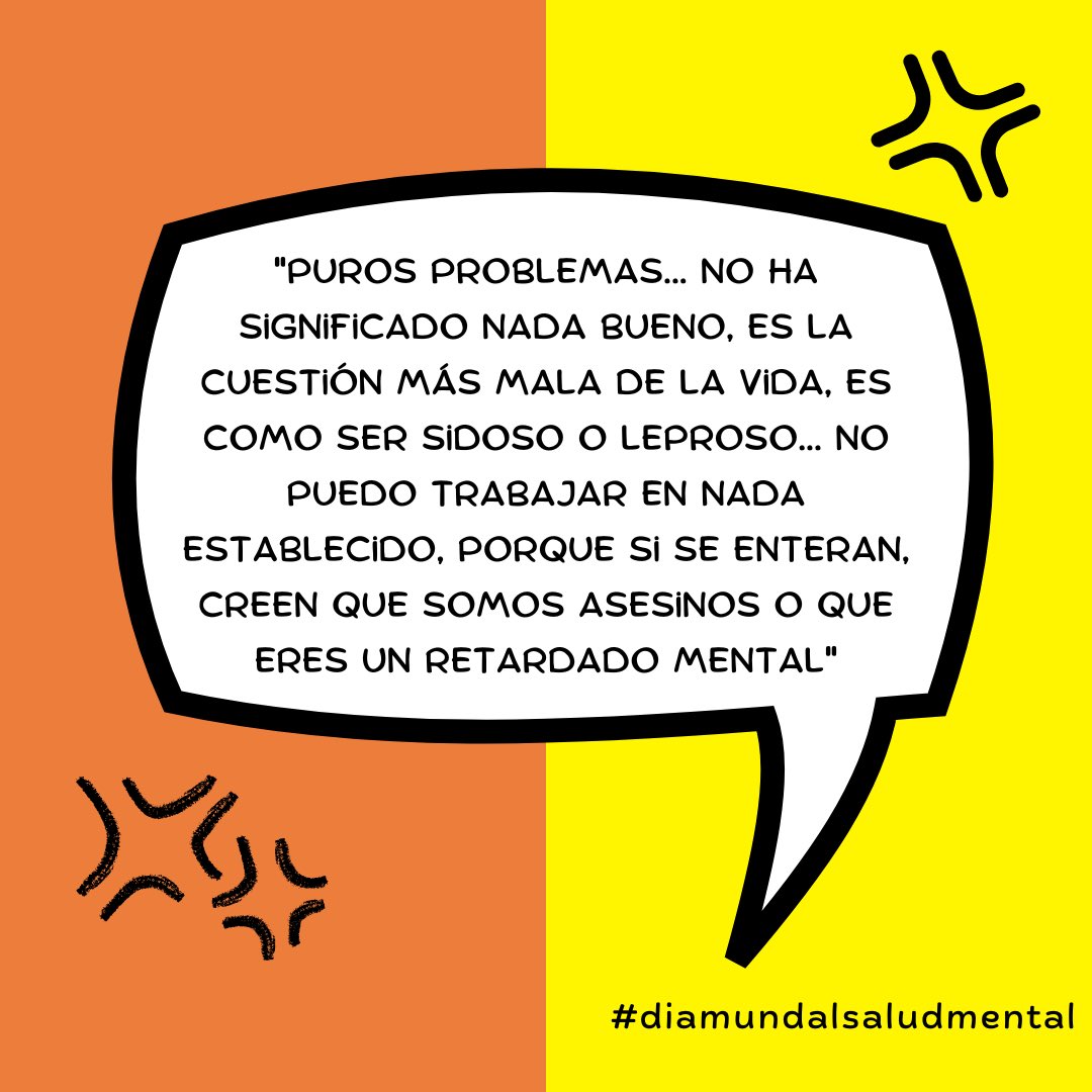 sosamchi's tweet photo. El estigma hacia las personas con enfermedades mentales es una de las principales formas de violencia y cancelación hacia los/las que mantenemos sufrimiento psíquico. Rumbo a celebrar el #diamundialsaludmental https://t.co/3FdAT46fHV