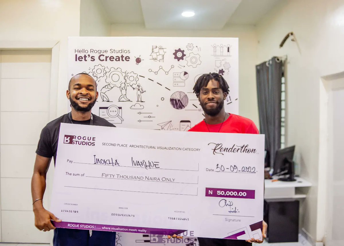 roguestudioshq's tweet photo. We invited the winners and finalists of our just concluded Renderthon to the Rogue Studio's den to claim their prizes and meet the team.

Here's how it went...

Renderthon 2.0 coming up later this quarter. We have big plans for y'all. Stay tuned...

 #RogueStudios #Renderthon https://t.co/2BqPvR9sy0