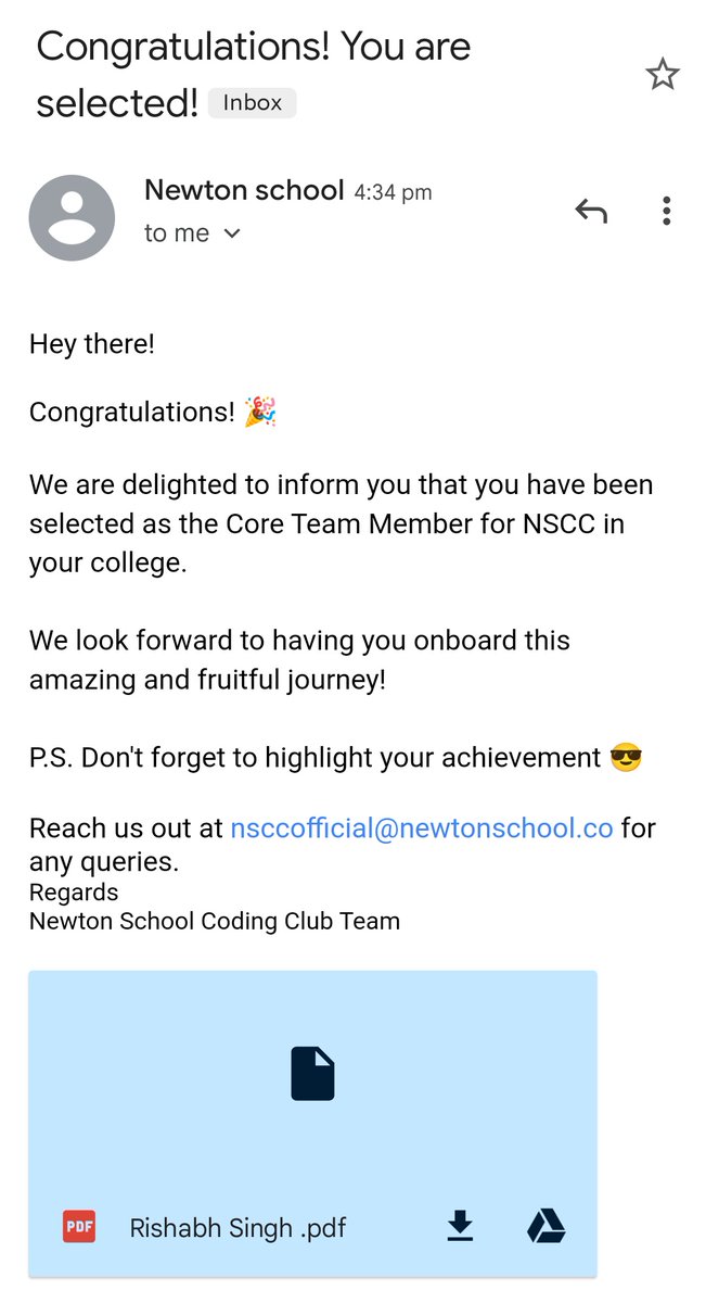 singhrishabh93's tweet photo. Thank you for offering me the opportunity to work at @NewtonSchoolHQ as Technical Head of Bhilai Institute of Technology, Durg Chapter.
#NewtonSchool #Technicalhead https://t.co/Pyw9ZugLi8