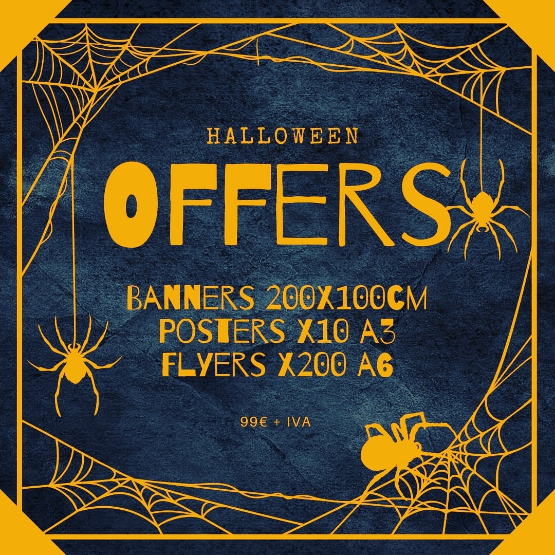 IBusinessSM's tweet photo. 🕸️🎃 👻 #halloweendeals

*Design not included - Full payment on order*

#halloween2022 #costadelsol #andalucia #lacalademijas #banners #posters #flyers #printingdesigns #ecofriendly #custom #affordable #advertising #branding #effective #exposure #commercial #mijas https://t.co/9Ym4eNtNPg