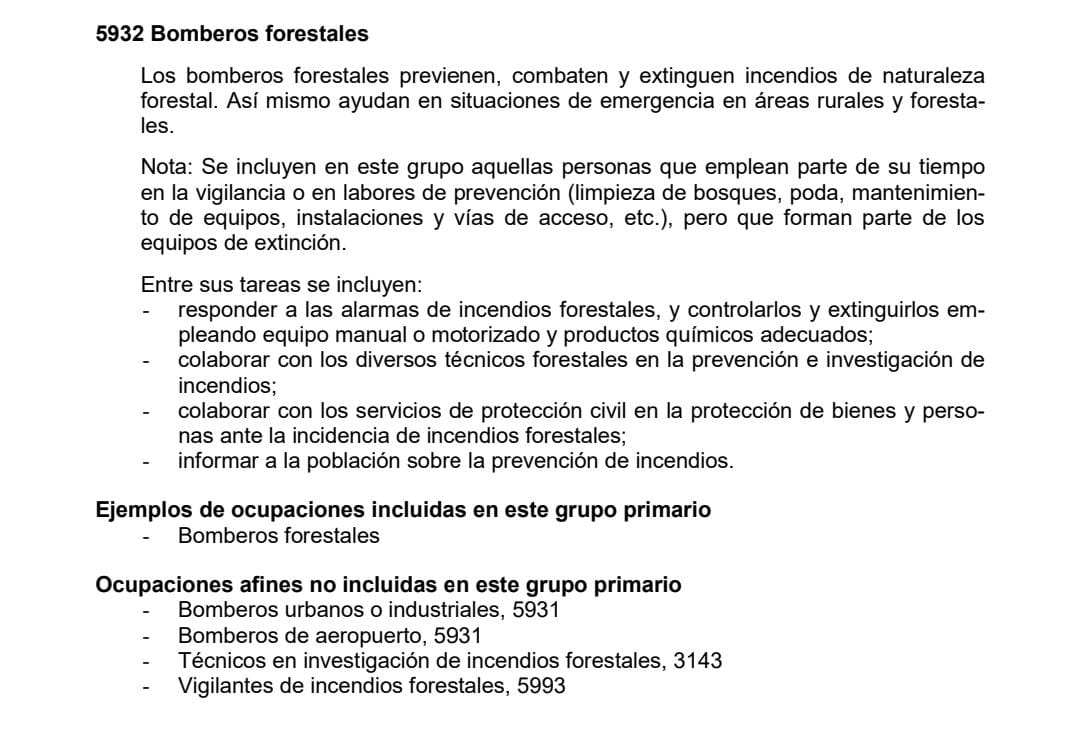 BBFFLuchaCyl's tweet photo. El Director Gral. de Medio Natural de CyL, José Ángel Arranz, dice en @Rtvcyl que NO nos conceden la Categoría Laboral de Bombero Forestal porque "solo es un nombre y está vacía de contenido". ¡MIENTE OTRA VEZ!
La Categoría está recogida en la CNO con él Código #5932. Mire usted! https://t.co/7fmqviIkh0