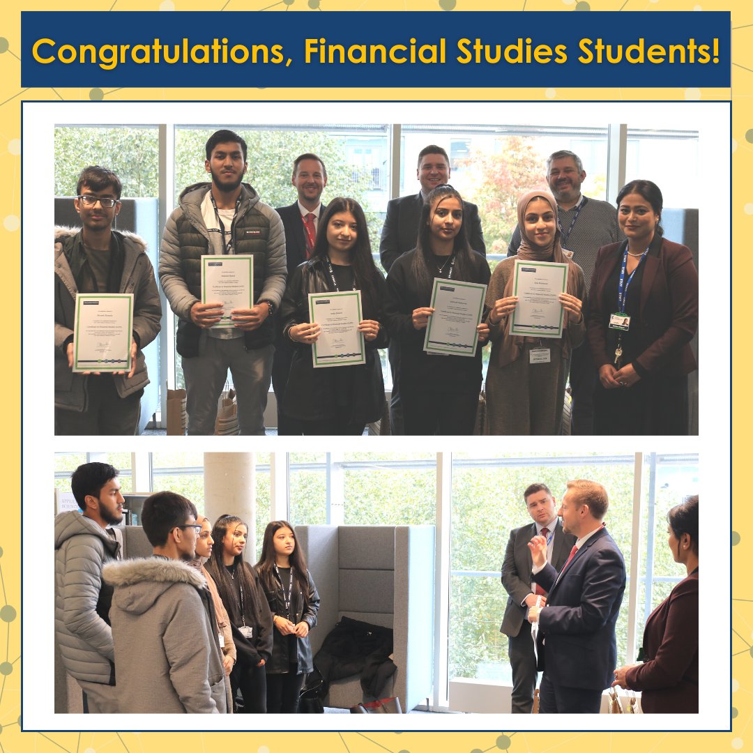 JCSFCollege's tweet photo. Congratulations, Financial Studies Students! 

Sean Andrews (@SeanAndrewsLIBF), from the London Institute of Banking and Finance, was delighted to present our students with certificates for achieving grade As in Financial Studies last year. 🧵 https://t.co/UEurIuSWpJ
