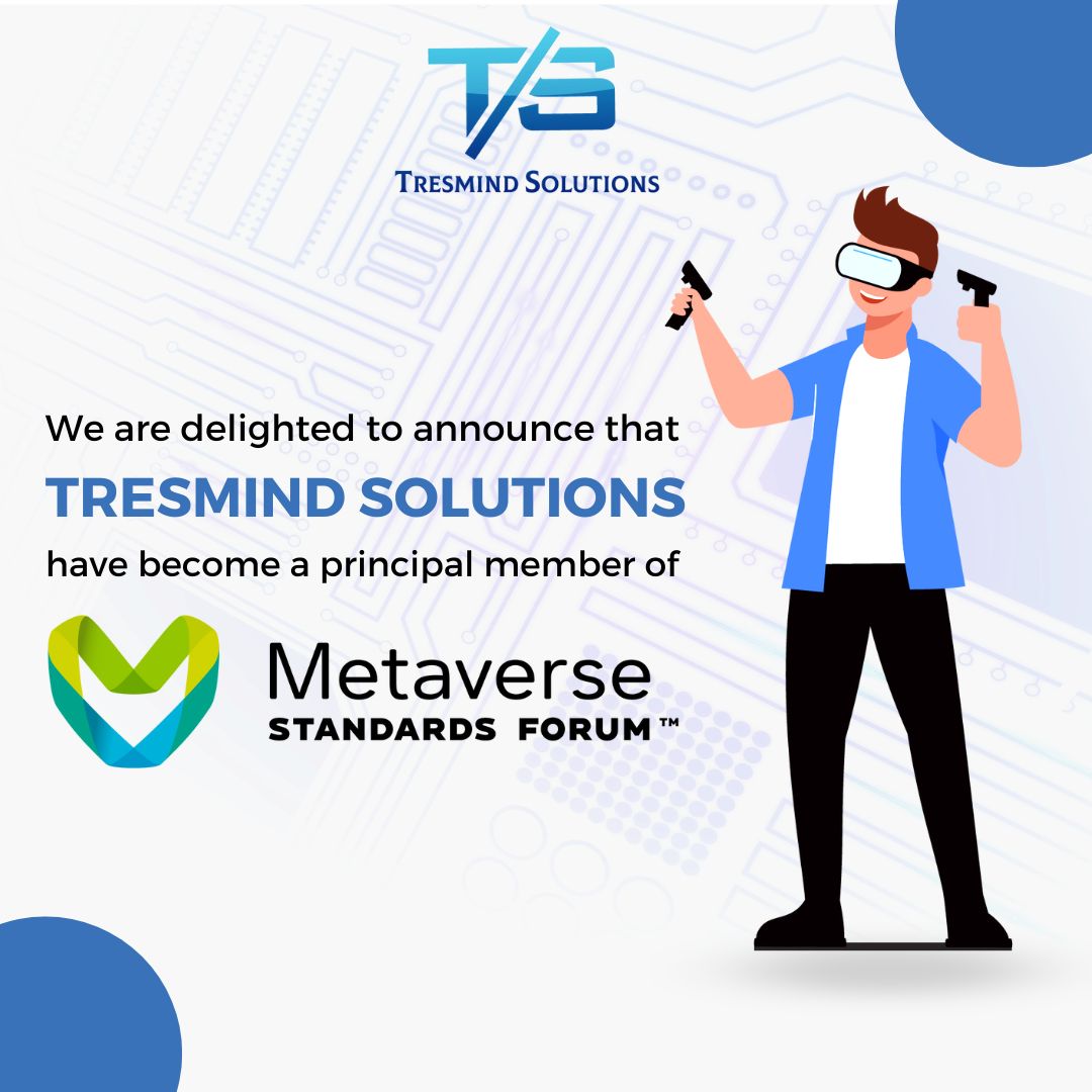 tresmindsol's tweet photo. Tresmind Solutions is delighted to announce its principal membership with Metaverse Standard Forum. A stage on which every scale of companies cooperates to encourage the Interoperability standards for an open metaverse. 
#MetaverseStandardForum #Metaverse #Web3 #TresmindSolutions https://t.co/98fYXiWtZB