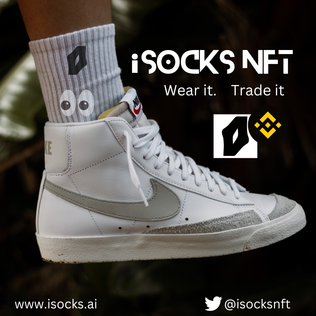 isocksNft's tweet photo. Imagine wearing @isocksNft with @Nike cryptokicks, after being launched on the @TheBinanceNFT marketplace.☺️☺️

Now that's a perfect non-fungible combo!🤭🤭

#NFTartwork #NFTartist #binanceafrica #Crypto #Web3 https://t.co/3tOlxj5ta3