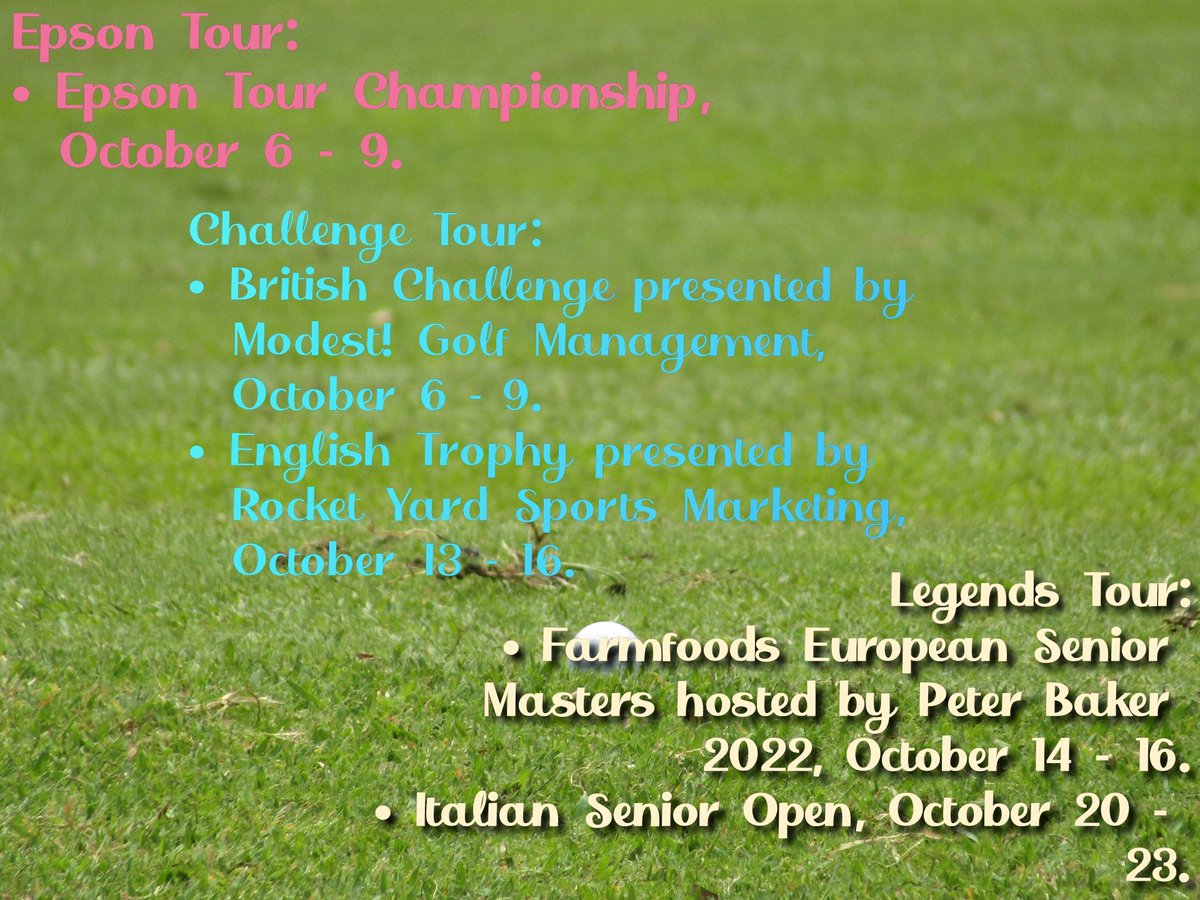 dkt_sports's tweet photo. October Golf Tournament List
#DKTSports
#OctoberGolf #October #GolfinginOctober #PGATour #LIVGolfTour #LIVGolf #LPGATour #DPWorldTour #EuropeanTour #PGAEuropeanTour #LPGATour #JapanGolfTour #JLPGATour #EPSONTour #PGAEuroProTour #LadiesEuropeanTour #HeroWomensIndianOpen #HWIO https://t.co/rdOAKrJWNj