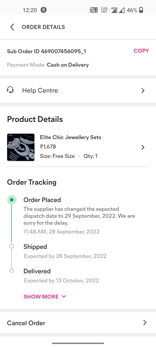 Salonir99's tweet photo. @barnwalSanjeev What i ordered what i received and now it's cancelled by meesho please help https://t.co/fAKl2eg7Ng