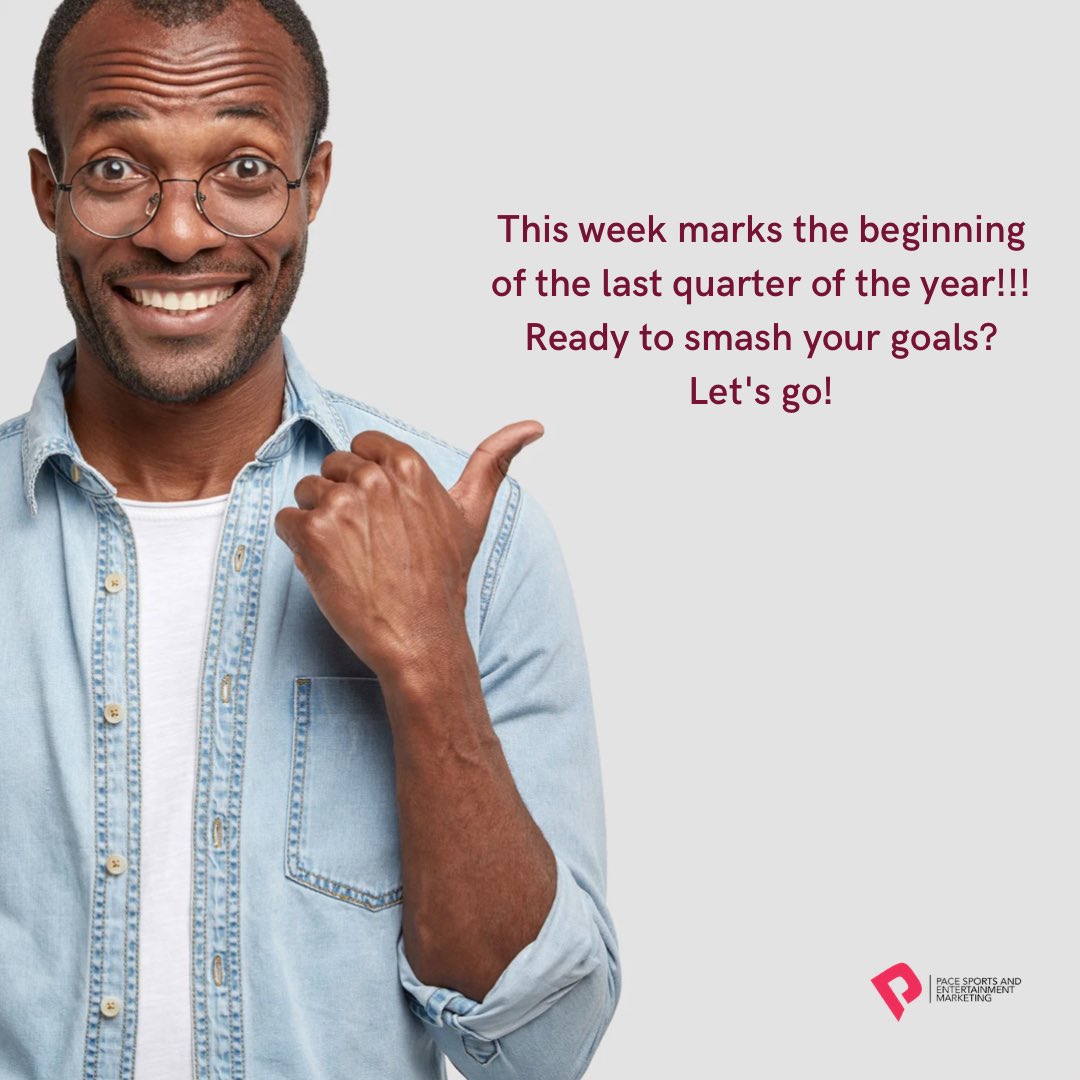 Time to crush your goals for the last quarter of this year.

#ThriveatyourPACE