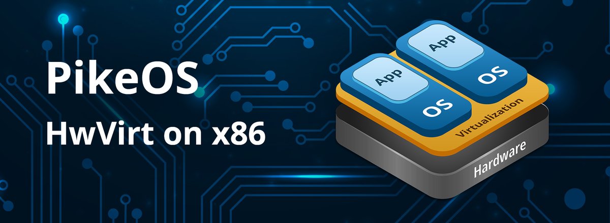 SYSGO's tweet photo. #PikeOS 5.1.3 now supports #Hardware #Virtualization (HwVirt) on the x86 architecture!
https://t.co/XwIEsbyB0i https://t.co/exzE8XJom4