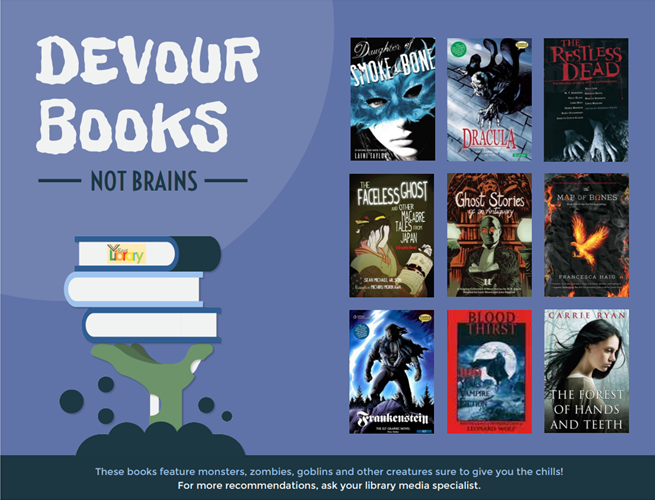 cheastlibrary's tweet photo. Have a scary-fun time with one of the East Library's Halloween picks! https://t.co/6OL4HIHn5U