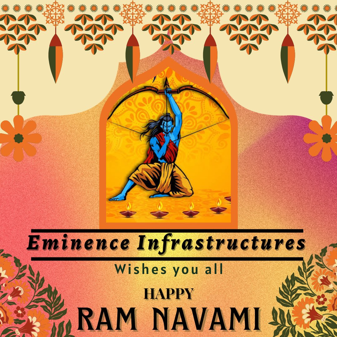 EminenceInfra5's tweet photo. Eminence Infrastructures wishes everyone a very Happy #ramnavmi to everyone✨😇

#Twitter #RamNavami2022 #ramnavmi https://t.co/m5OqZAku0K