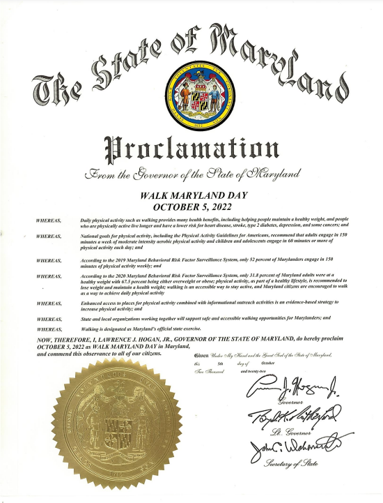 MDHealthDept's tweet photo. Walking is one of the easiest ways to keep up a healthy, active lifestyle. Join MDH and other Marylanders tomorrow by participating in a statewide walk. Find a walking group and sign up: https://t.co/VAnmI6kwEM #HowIWalk #WalkMD https://t.co/QiCQI8n8NM