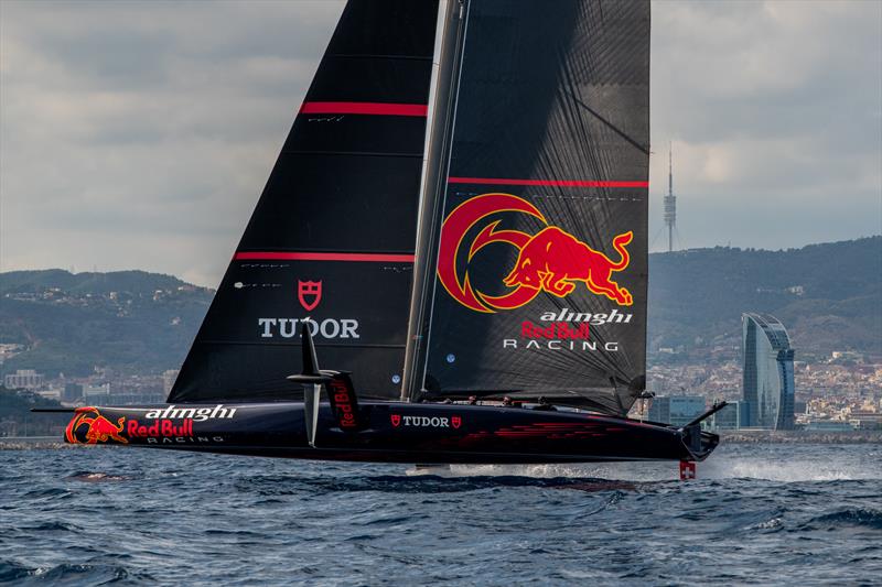 SailWorldNews's tweet photo. Alinghi Red Bull Racing goes flying in Barcelona : The results of the first few days of sailing have been very positive @americascup @alinghiredbull https://t.co/slqoVCCEv3 https://t.co/TeL8qgY9gV