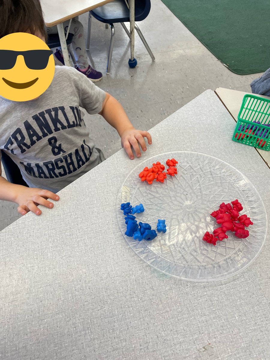 kindieroomthree's tweet photo. Sorting, sorting everywhere! The bears and dinos were all jumbled up! We thought of ways to organize them into groups #maththinkers #problemsolvers @orioleparkjps https://t.co/ezCsknediz