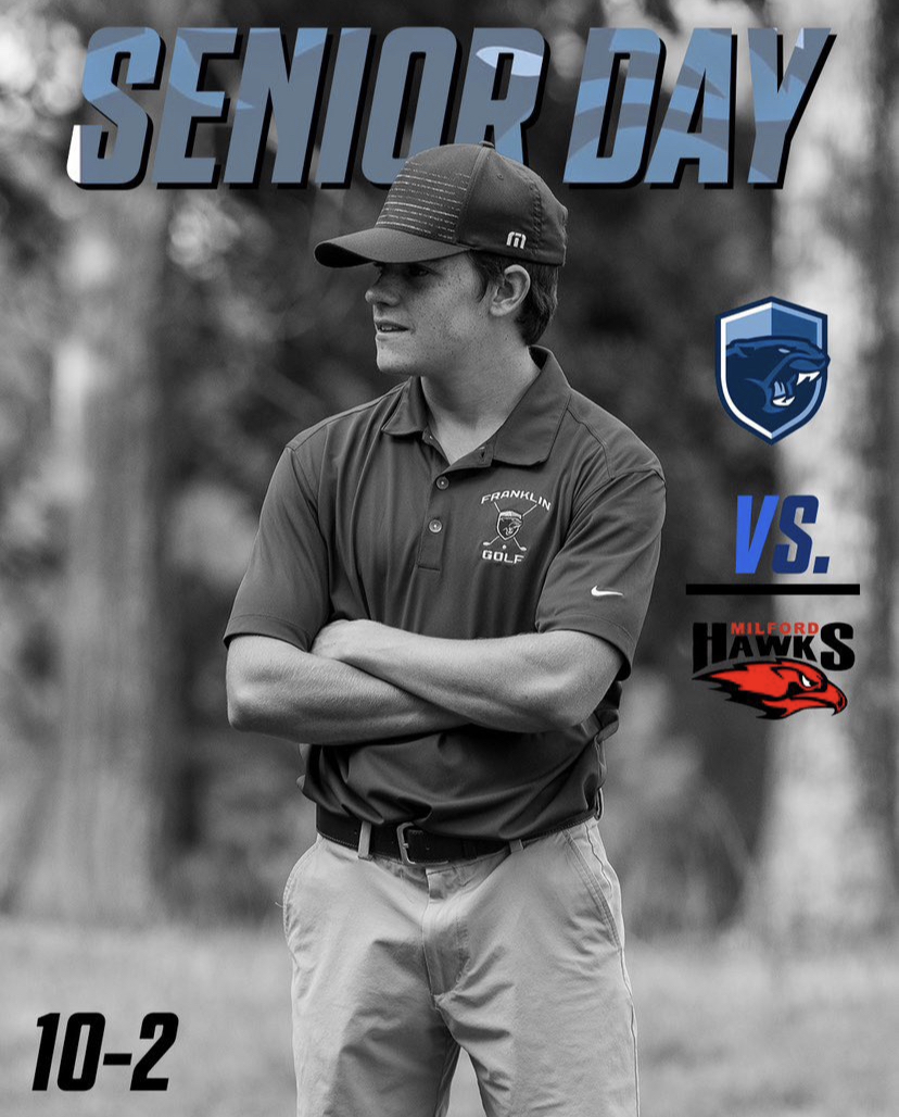 🚨🚨<a href="/FHSSports/">FranklinAthletics</a> Varsity Games of the Day:

Tuesday, October 4, 2022

<a href="/FHSGolfTeam/">PantherGolf</a> ⛳️(10-2) - HOME vs. Milford, 3:15 PM

<a href="/FHSPanthersTF/">FHS Boys XC+TF</a> 🏃‍♂️ (2-1) - HOME vs. Milford, 3:45 PM

<a href="/FHS_girlsXC/">Franklin Girls TF & XC</a> 🏃‍♀️ (2-1) - HOME vs. Milford, 3:45 PM

Senior Day for <a href="/FHSGolfTeam/">PantherGolf</a> - S/O <a href="/FHSCreatemedia/">Franklin Creative Media</a>  🔥