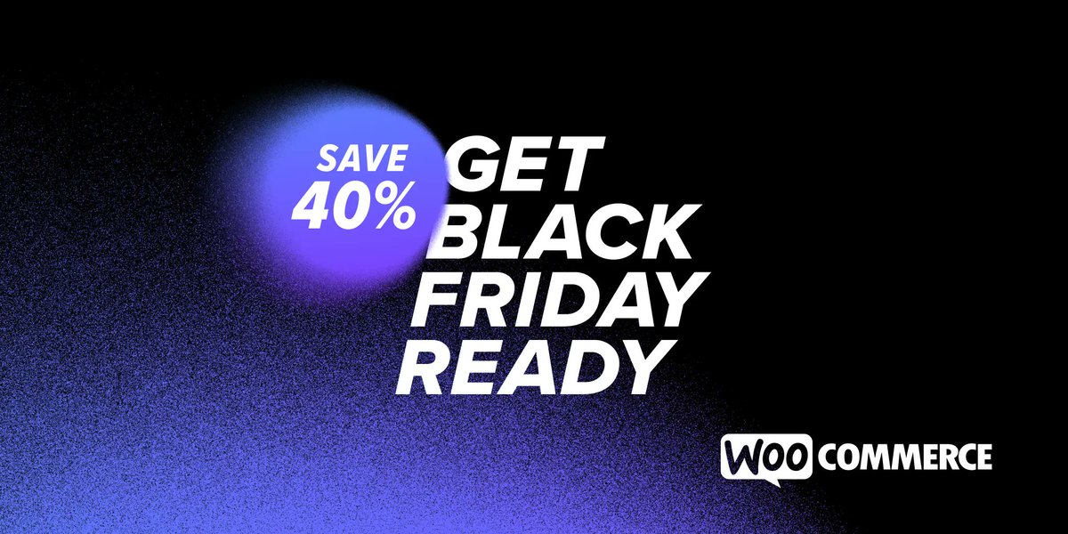 WooCommerce's tweet photo. Get #BlackFriday ready with 40% off all of our themes and extensions 🎁 From a fresh new look to additional functionality – there are plenty of ways you can prep your store for the biggest shopping weekend 🛍️
https://t.co/D6iJZxCuyC https://t.co/ULXp6G1Yni