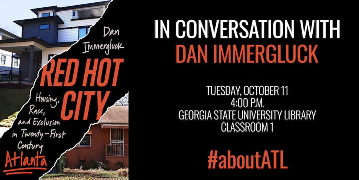 aysps's tweet photo. Congratulations to #RedHotCity for the #1 New Release debut in Sociology of Urban Areas as an Amazon pre-order! 

Join Professor @DanImmergluck on October 11th in conversation #aboutATL and his new book on modern Atlanta housing, race and exclusion: https://t.co/vAo31YeBrs https://t.co/JnAuiLjiaV
