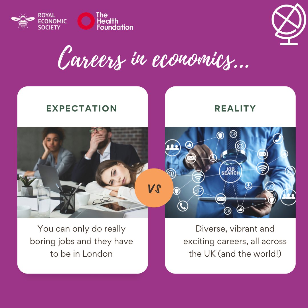 DiscoverEcon's tweet image. Are you suffering under the illusion that economics leads to boring, grey careers, and that you'll inevitably have to move to London? Not so! Check out the research here: discovereconomics.co.uk/what-economics… to find out more about the amazing life you can have as an economics graduate.