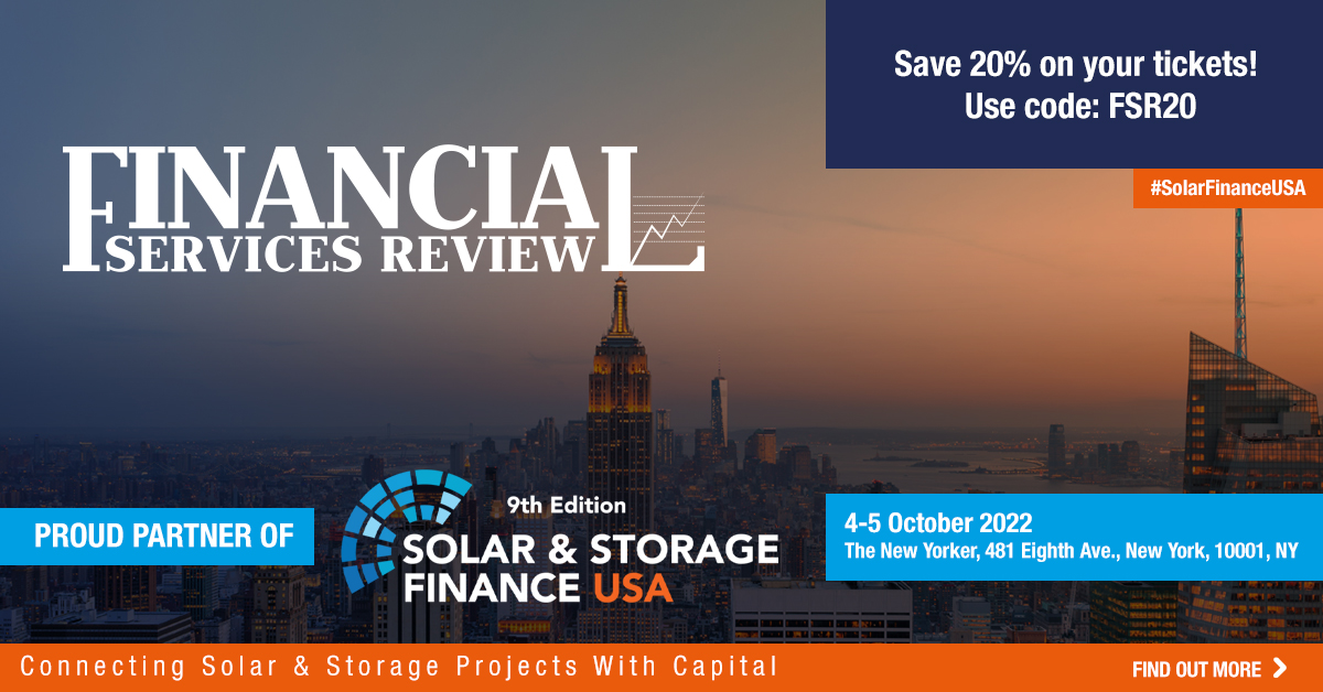 Solar and Storage Finance USA takes place tomorrow (bit.ly/3r3bIN8) in New York where you can network with funds, banks, developers and utilities!

Get 20% off your ticket when using the code: FSR20 >> bit.ly/3S9MiJW

#SSFUSA22