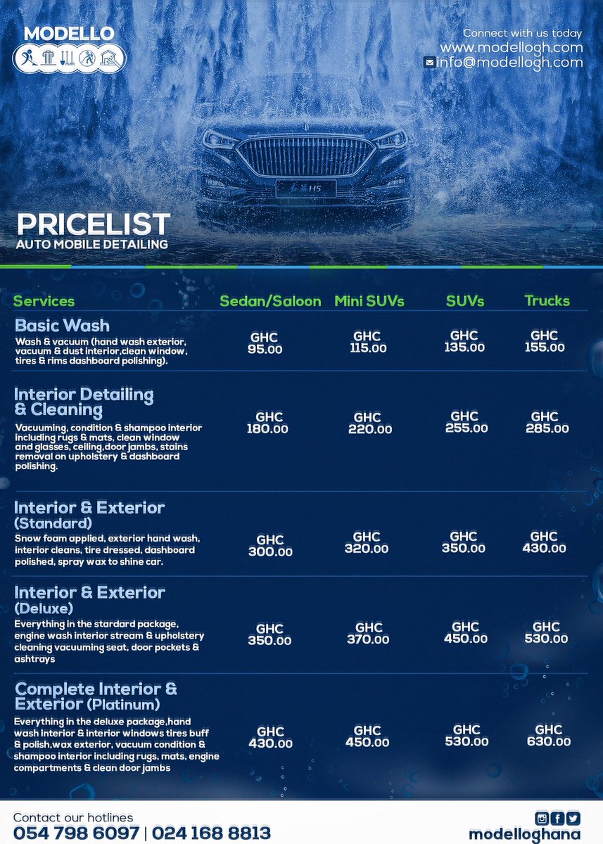modelloghana's tweet photo. π€βΊοΈWe have an excellent car wash plan. We always do a thorough job. Book with us to enjoy a great customer care.
#autodetailing #mobilecarwash
#mobiledetailingservices #mobilecarwashnearme #kumasidetailers #autopolishing #interiorcleaningπ #exteriorcleaningservices β
https://t.co/reXkShMBQL