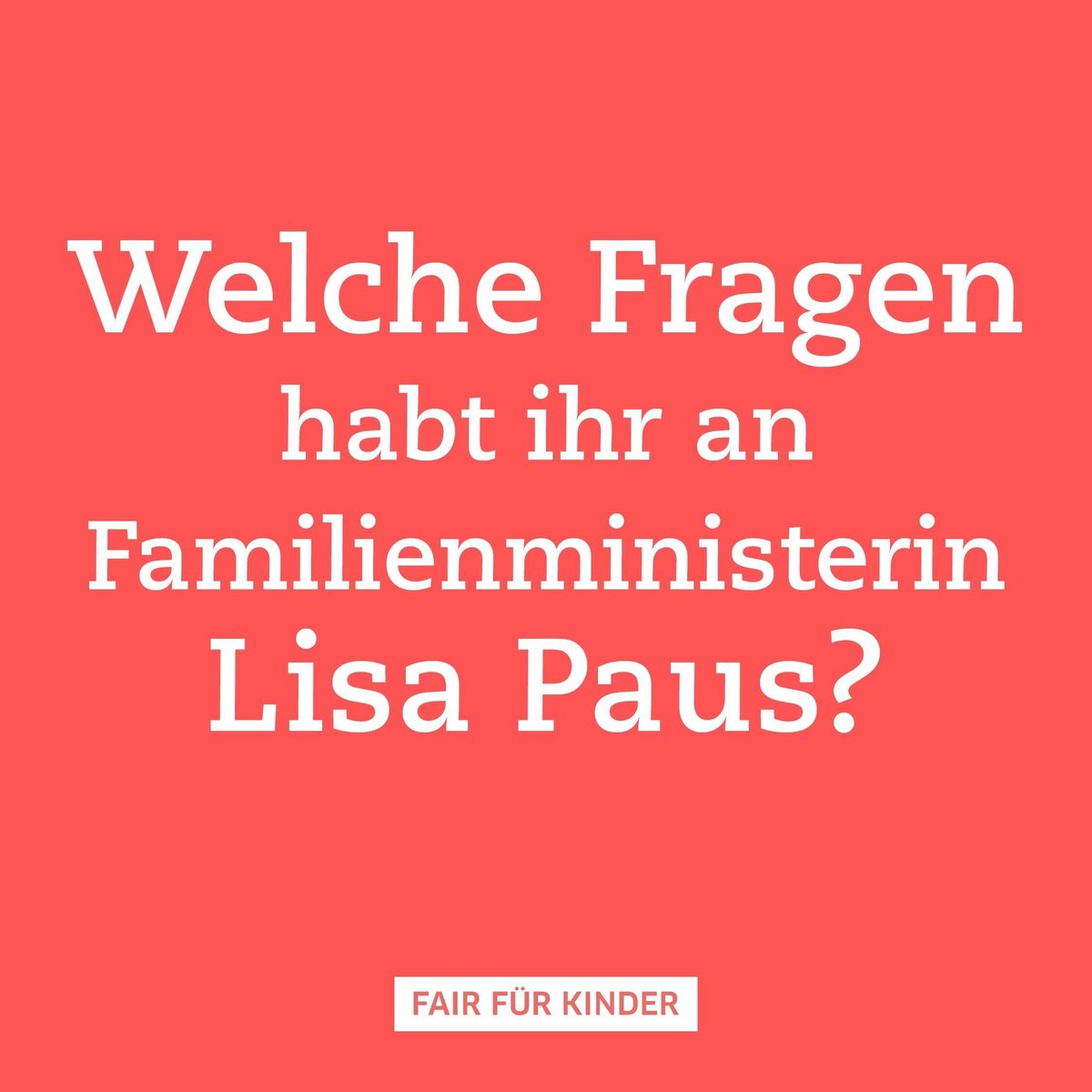 Am 10.10. haben wir als Verein die tolle Möglichkeit, Bundesfamilienministerin Lisa Paus zu einem persönlichen Gespräch zu treffen. 🚀

→ Was sind für euch drängende Themen, was sind eure Fragen, die wir mit ins Ministerium nehmen sollen?👀

#einelternfamilien #alleinerziehend