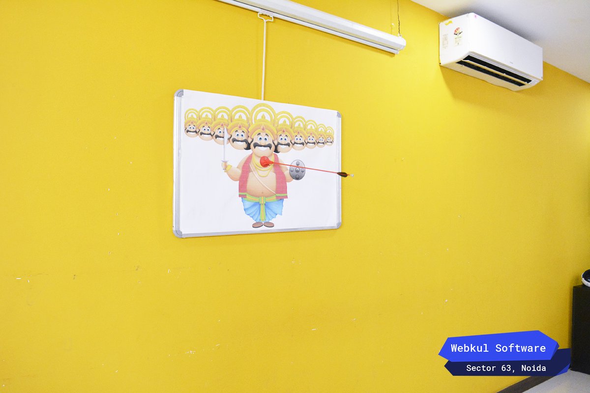 webkul's tweet photo. May this Dussehra light up for you the hopes of happy times and dreams for a year full of smiles. #Webkul is celebrating #Dussehra and MahaNavmi.

#LifeAtwebkul #2022Dussehra #Celebration #Fun https://t.co/UOeUDmQX2H