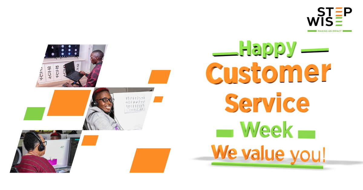 Happy customer service week from all of us at <a href="/StepWiseAfrica/">@StepWiseAfrica</a>. We cherish our #relationship, your #loyalty, and your continued #support.

#CustomerServiceWeek #Technology #Impact #Techsolutions