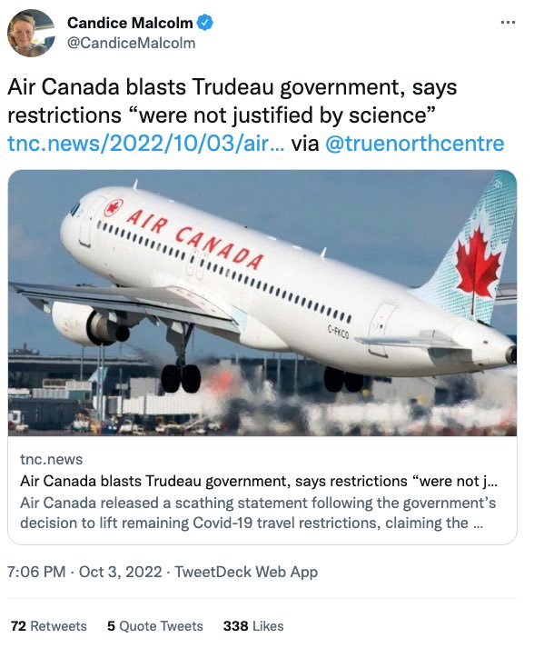 gmbutts's tweet photo. We really need high speed rail. Air Canada is the number 1 reason we don’t have it. Regulatory capture, but the polite version because we’re Canadian. https://t.co/ZLymhGuGL6