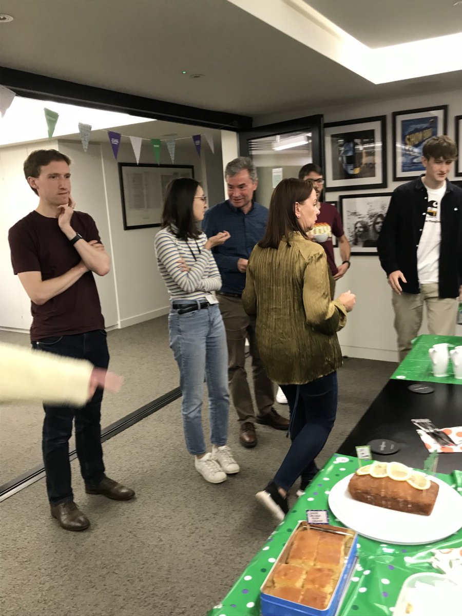 Boosey's tweet photo. The @Boosey and @officialconcord teams in London have been busy baking for their @macmillancoffee morning 🎂 to raise money for people living with cancer. 
Check out the baking triumphs and smiles all round below!🤩 https://t.co/18lseyOtwc
