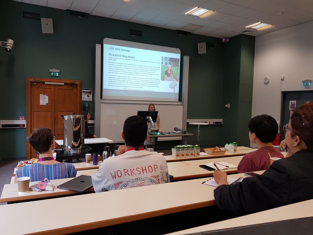 Fab session at the <a href="/LES_UniBham/">College of Life and Environmental Sciences</a> PGR induction from Katie Mill and UGS Scholar <a href="/Roz_Baynham/">Rosalind Baynham</a> about the different activities and services provided by the <a href="/UoBGradSchool/">University Doctoral School (UoB)</a>
#LESPGRInduction <a href="/UoBbiosciences/">UoB Biosciences</a> <a href="/GeogBham/">Geography Birmingham</a> <a href="/geology_bham/">Earth Sciences Bham</a> <a href="/UoB_SoP/">School of Psychology, University of Birmingham</a> <a href="/UBSportExR/">UBSportExR</a>