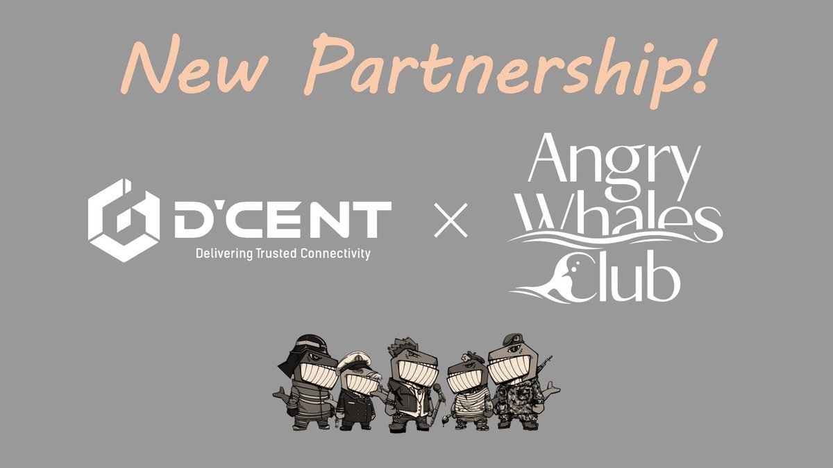 🔥D'CENT x Angry Whales Club🔥 We have partnered with 🐳#AngryWhalesClub to conserve the marine ecosystem! Working on 🌏eco-friendly business campaigns and donation projects that matter to all of us. 👉angrywhales.club #saveEarth #savethewhales @AngryWhalesClub
