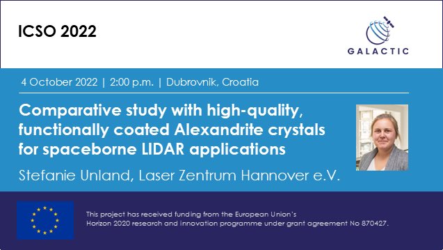GALACTIC H2020 Project (@galactic_h2020) on Twitter photo Stefanie Unland of <a href="/LZH_News/">Laser Zentrum Hannover</a> compared GALACTIC’s #Alexandrite crystals to commercial ones with her #laser set-up. She presents the detailed results at the International Conference on #Space Optics now. <a href="/altechna/">Altechna</a> #optomaterials <a href="/esa/">European Space Agency</a> <a href="/EU_H2020/">Horizon 2020</a> bit.ly/3yffEP4 Stefanie Unland of <a href="/LZH_News/">Laser Zentrum Hannover</a> compared GALACTIC’s #Alexandrite crystals to commercial ones with her #laser set-up. She presents the detailed results at the International Conference on #Space Optics now. <a href="/altechna/">Altechna</a> #optomaterials <a href="/esa/">European Space Agency</a> <a href="/EU_H2020/">Horizon 2020</a> bit.ly/3yffEP4