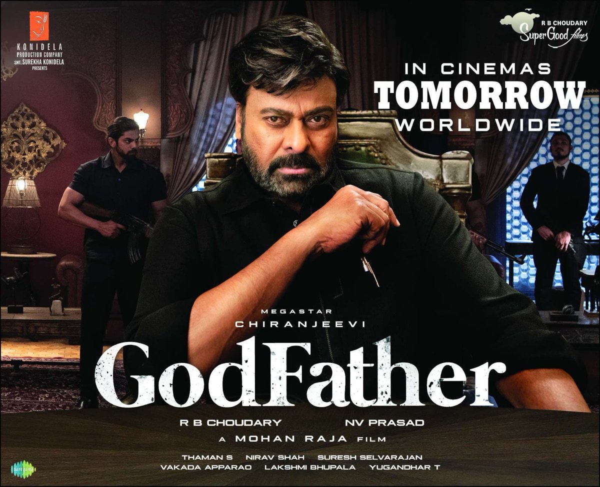 dirbobby's tweet photo. My long wait for watching #GodFather ends tomorrow 😍😍

Excited to see our Megastar @KChiruTweets sir in this film as 'Brahma' 🔥🔥
My best wishes to this hardworking team @jayam_mohanraja bro,@MusicThaman darling, @ActorSatyaDev &amp; Producers @KonidelaPro, @SuperGoodFilms_ ❤️👍 https://t.co/ASnkDpPn32
